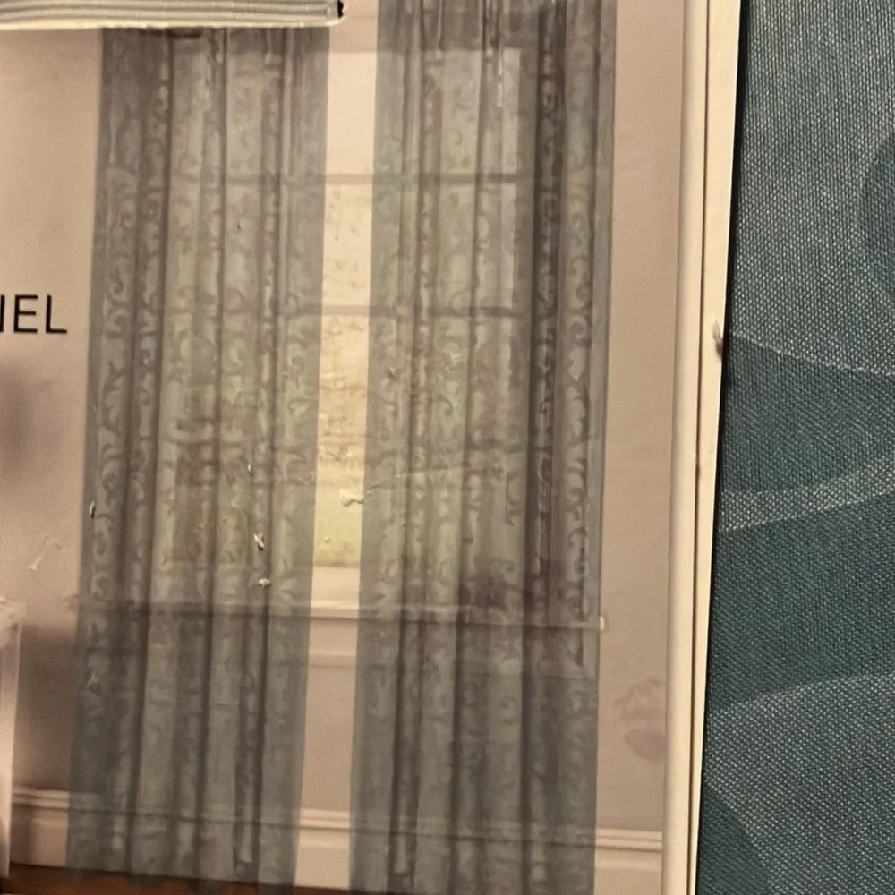 🌈 Loft Collection Katherine 1 panel curtain embossed Voile rod pocket “drift”